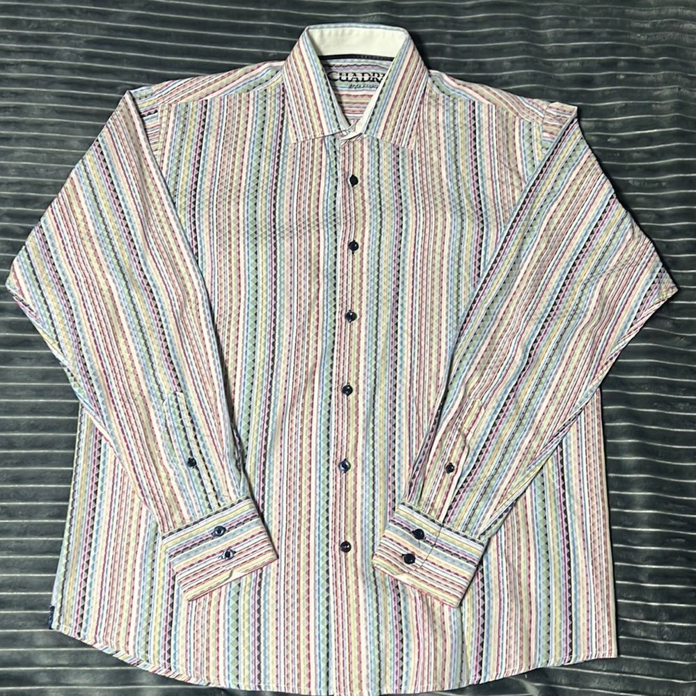 🔥🔥 CUADRA STPLE LEGACY High End Quality Button Down Shirt - PERFECT -‎ Sz Lg